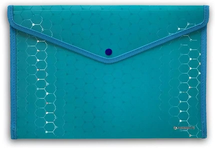 Koperta na zatrzask A4. LUX. Niebieska - tantis.pl