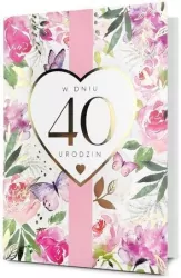 Karnet B6 Urodziny 40