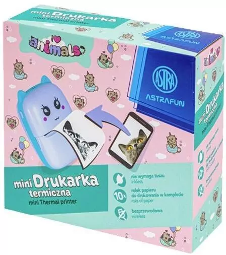 Drukarka termiczna. Astrafun. Animals box - tantis.pl
