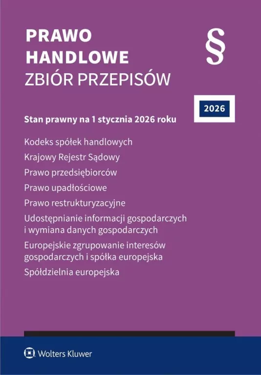 Prawo handlowe. Zbiór przepisów w.45 2026 - tantis.pl