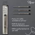 Długopis. Bookaroo. Czarne wkłady - tantis.pl