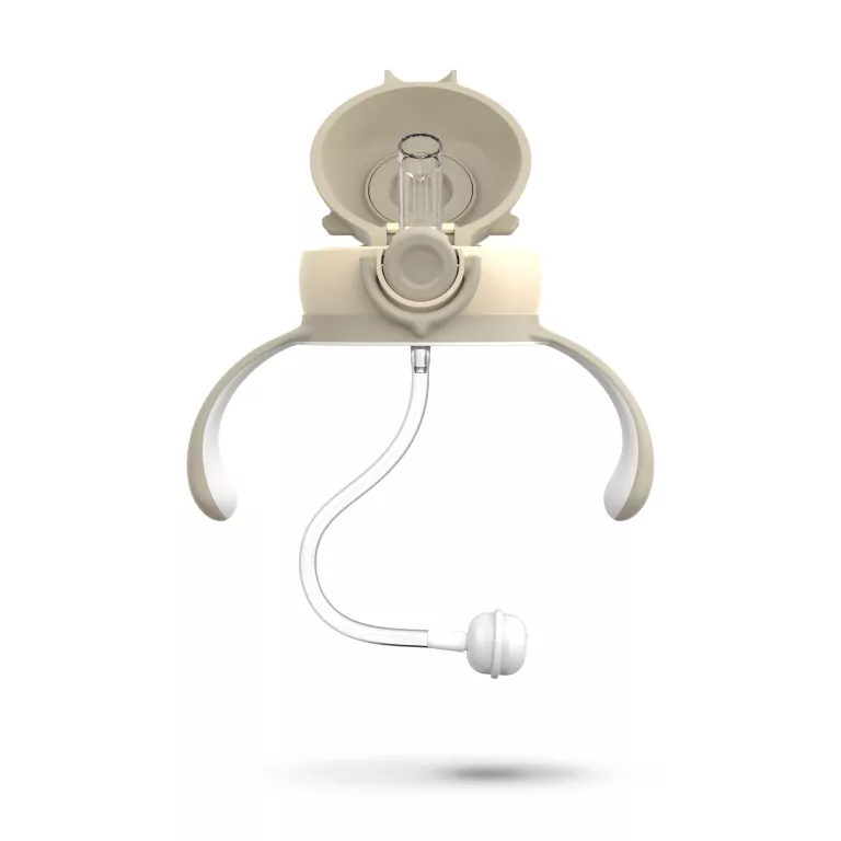 NENO Mio 2 bidon ze słomką dla dzieci  Brown 280ml - tantis.pl