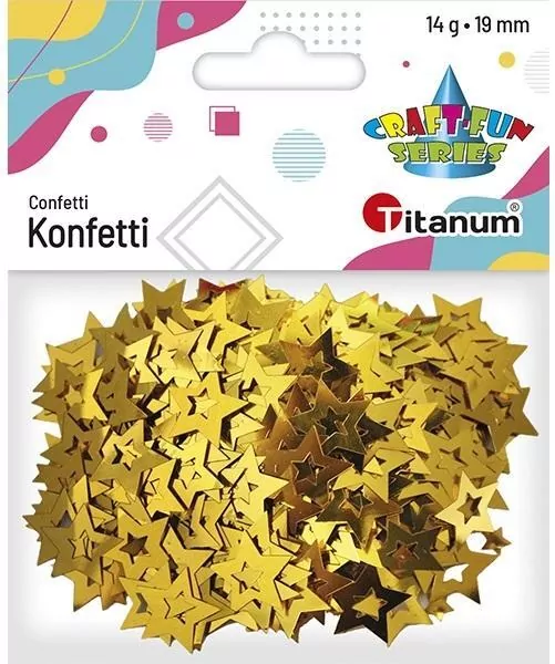 Konfetti złote. Gwiazdki 14g - tantis.pl