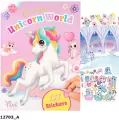 Zestaw kreatywny z naklejkami. Jednorożec 12703A - tantis.pl