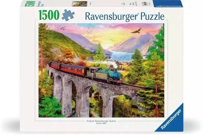 Puzzle 1500 Jesienna przejażdżka pociągiem - tantis.pl