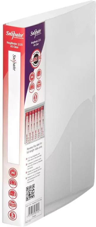 Segregator A5 15mm 2R Przezroczysty Snopake - tantis.pl