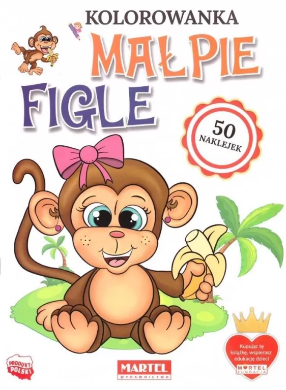 Małpie figle. Kolorowanka - tantis.pl