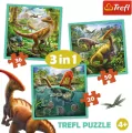 Trefl. Puzzle 3w1. Niezwykły świat dinozaurów - tantis.pl