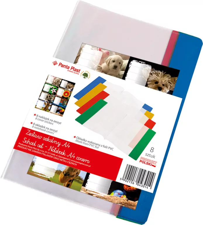 Okładka na zeszyt. A4 PVC. Mix - tantis.pl