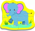Trefl. Puzzle Baby 4w1. Zwierzątka na safari - tantis.pl
