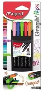 Cienkopis Graph Peps deco niebieski (12szt) MAPED - tantis.pl