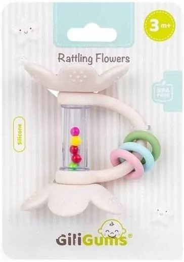 Grzechotka. Kwiatki pastelowe - tantis.pl