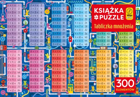 Książka i puzzle. Tabliczka mnożenia, 300 elementów - tantis.pl