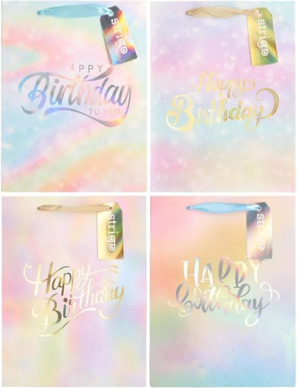 Torba prezentowa Party 18x23x10cm mix STRIGO - tantis.pl