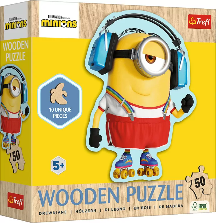 Szalony Minionek. Puzzle 50 konturowe. Minionki - tantis.pl