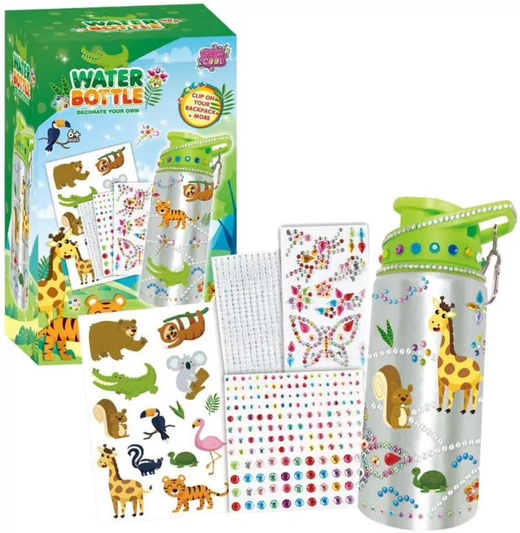 Zestaw kreatywny butelka na wodę zwierzęta - tantis.pl