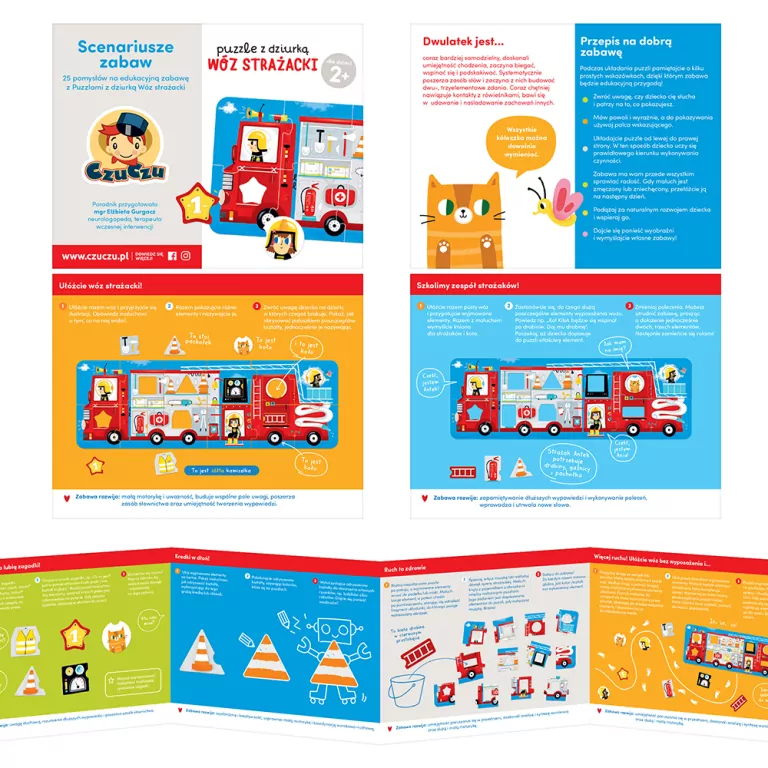 CzuCzu. Puzzle z dziurką. Wóz strażacki. 24 el. - tantis.pl