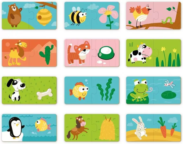 DODO. Puzzle Duo Co jedzą zwierzęta? - tantis.pl