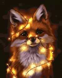 Malowanie po numerach czarne płótno - Świąteczny..