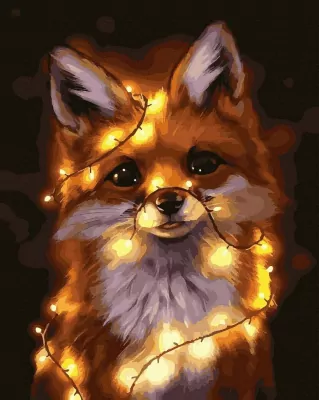 Malowanie po numerach czarne płótno - Świąteczny..