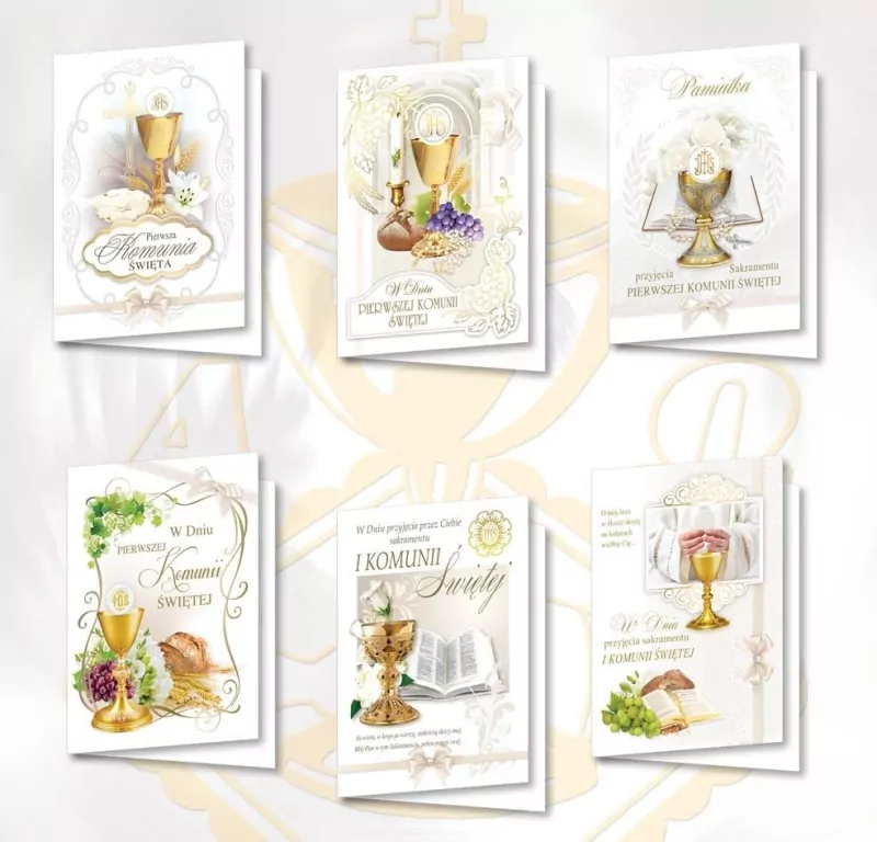 Karnet B6 z naklejkami hologr. Komunia MIX - tantis.pl
