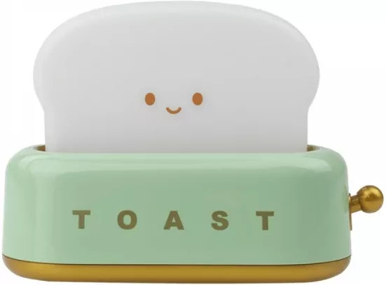 Lampka nocna LED toster zielony - tantis.pl