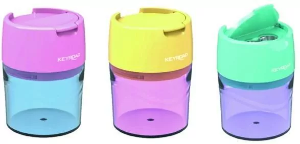 Temperówka plastikowa pastel podwójna pojemnik MIX - tantis.pl