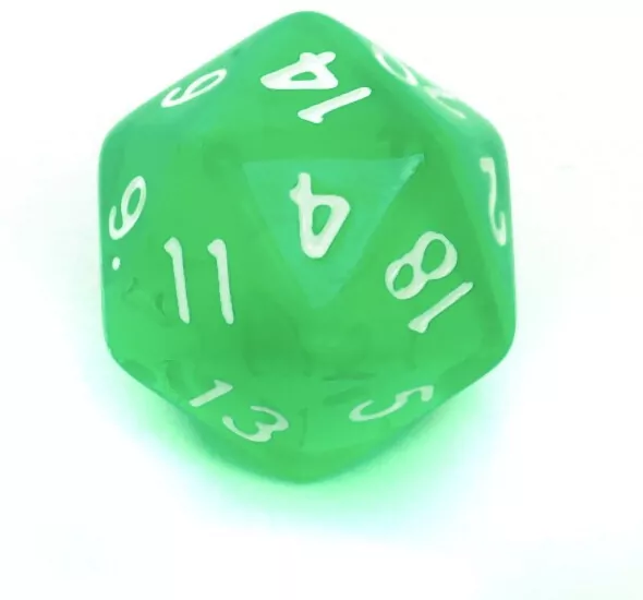 Komplet kości RPG. Jasnozielone. Kryształowe. REBEL - tantis.pl