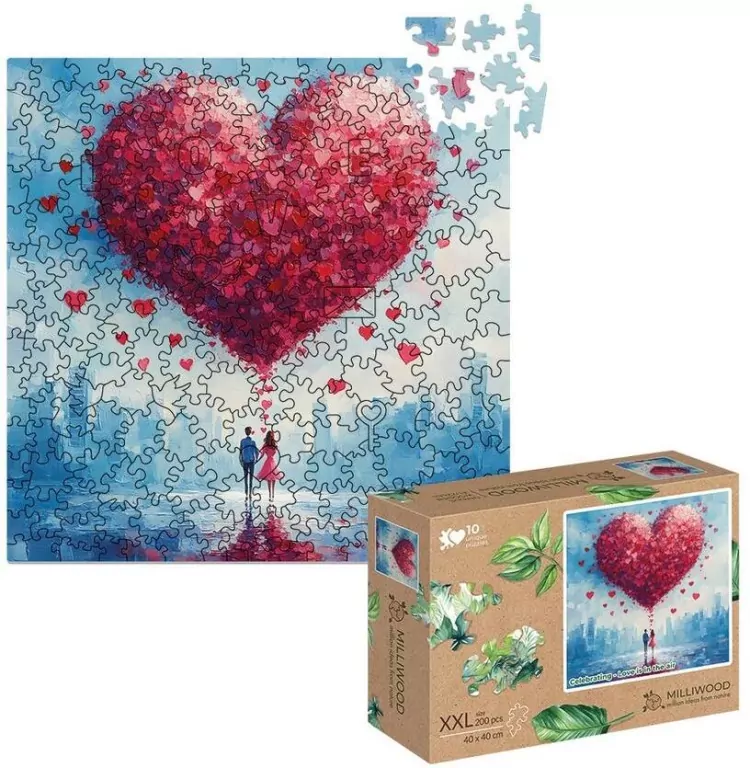 Puzzle drewniane 200. Miłość wisi w powietrzu - tantis.pl