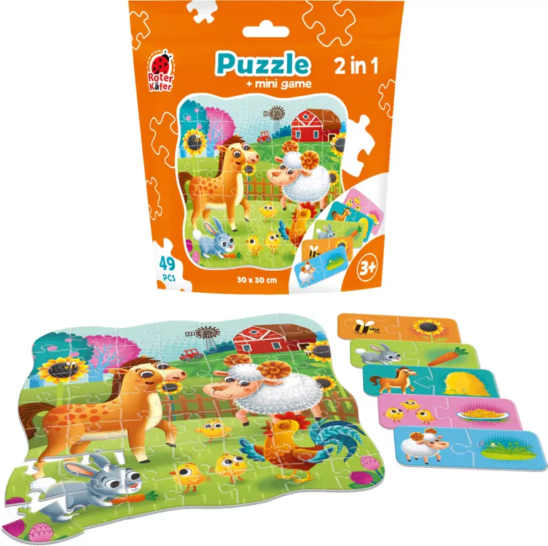 Puzzle 2w1 Farma 49el - tantis.pl