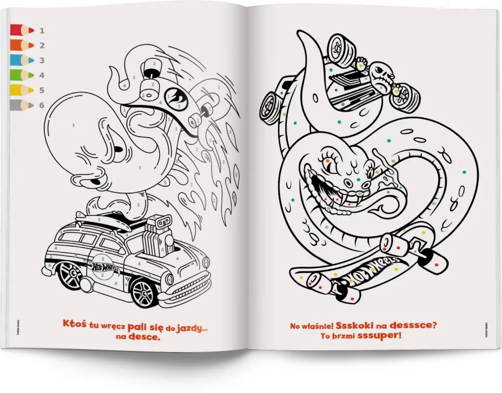 Hot Wheels. Kolorowanka według kodu - tantis.pl