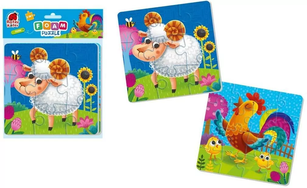 Piankowe puzzle 2w1. Farma - tantis.pl