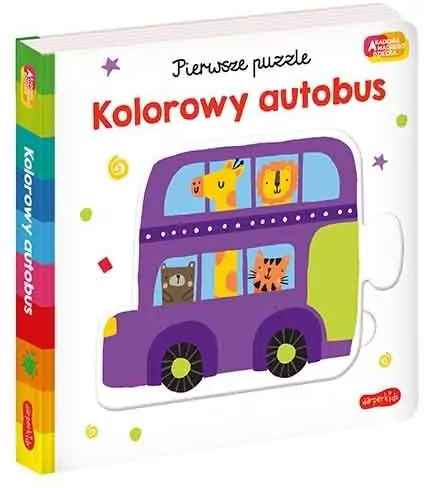 Kolorowy autobus. Pierwsze puzzle. Akademia Mądrego Dziecka - tantis.pl