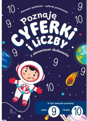 Poznaję cyferki i liczby 9, 10 z elementami dodawania