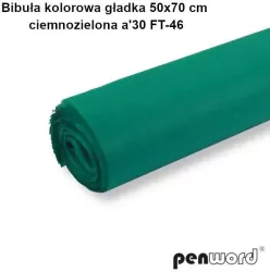 Bibuła kolorowa gładka c.zielona 50x70cm 30ark