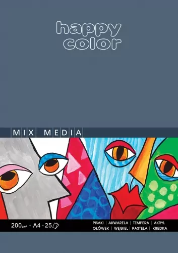 Blok Mix Media ART A5/25K 200g Happy Color - tantis.pl