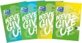 Brulion A5/96k kratka. Oxford. Never give up. Mix 1 szt - tantis.pl