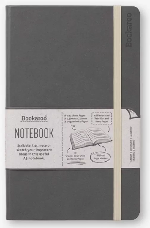 Bookaroo Notatnik Journal A5. Szary - tantis.pl