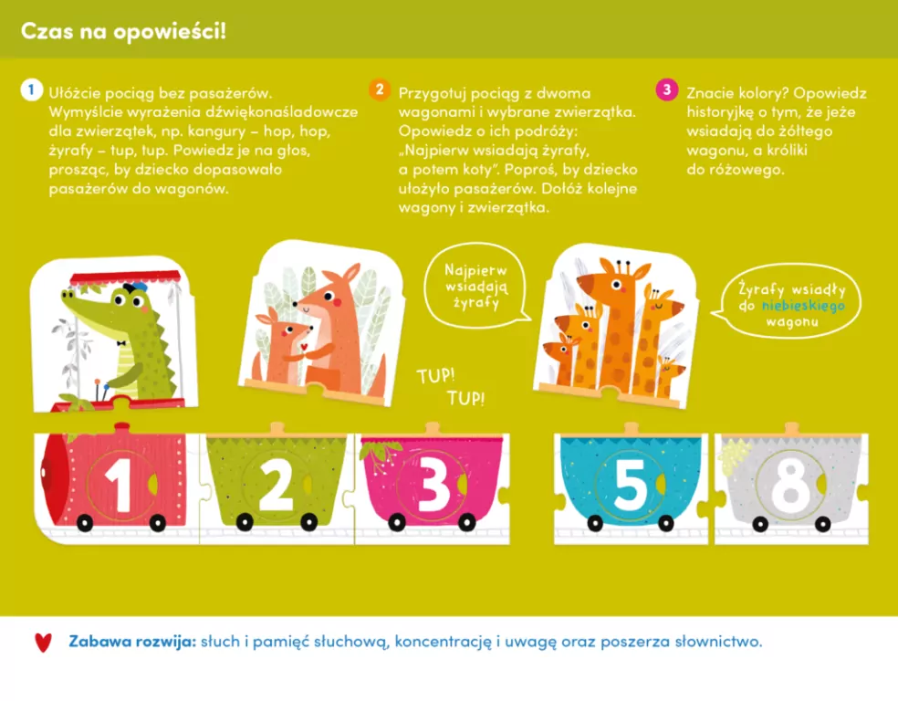 CzuCzu. Puzzle z dziurką. Pociąg do liczenia - tantis.pl