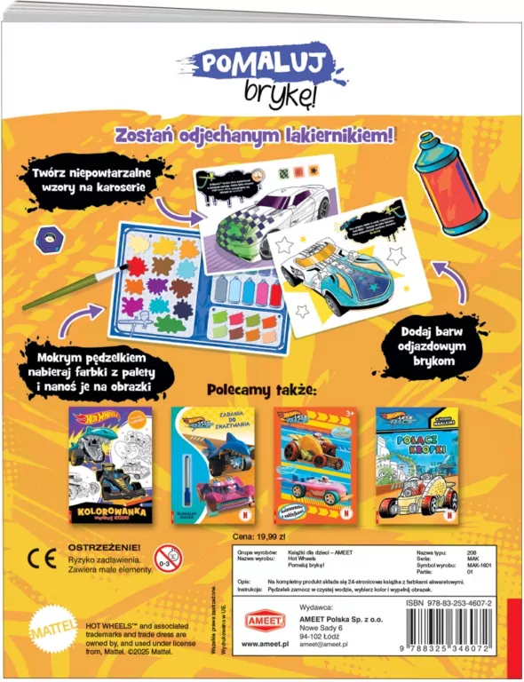 Hot Wheels. Pomaluj brykę! - tantis.pl