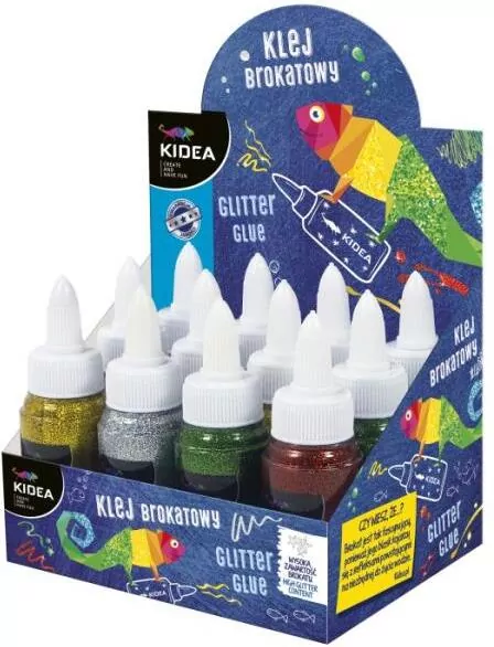 Klej brokatowy 50ml (12szt) KIDEA - tantis.pl