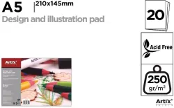 Blok rysunkowy A5/20K 250g