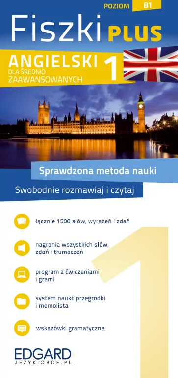 Angielski Fiszki PLUS dla średnio zaawansowanych 1 - tantis.pl