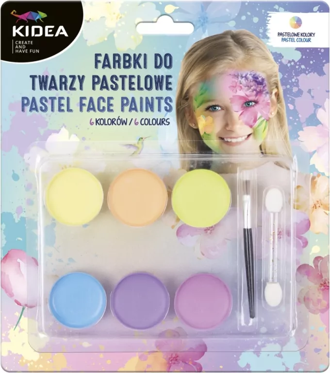 Farbki do twarzy pastelowe. 6 kolorów - tantis.pl