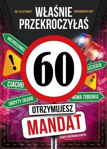Karnet Urodziny 60 - tantis.pl