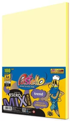 Papier ksero A4 80g 5 kolorów żółtych 100 arkuszy