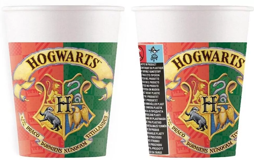 Kubeczki papierowe Hogwarts 200ml - tantis.pl