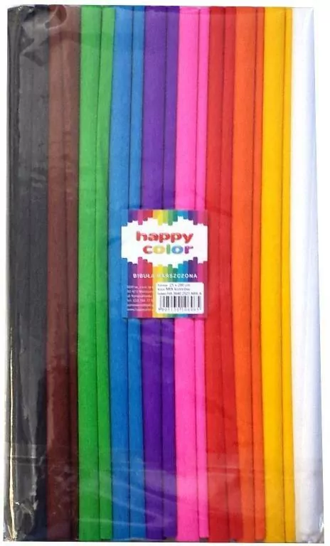 Bibuła marszczona Happy Color. 25 x 200cm - tantis.pl