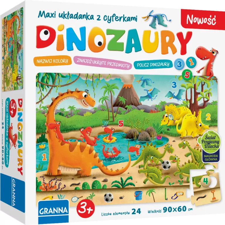 Maxi Puzzle. Dinozaury - tantis.pl