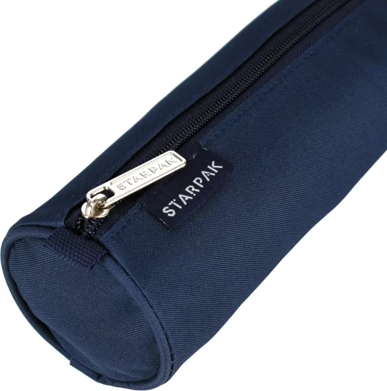 Piórnik tuba 1 zamek Navy blue - tantis.pl